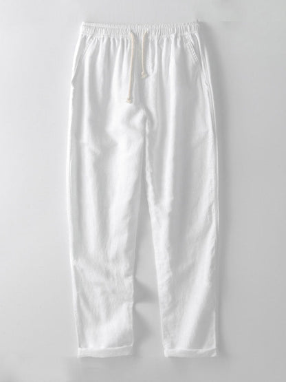 Men’s Lightweight Stand Collar Co-Ord – Seersucker Shirt with Linen Blend Trousers
