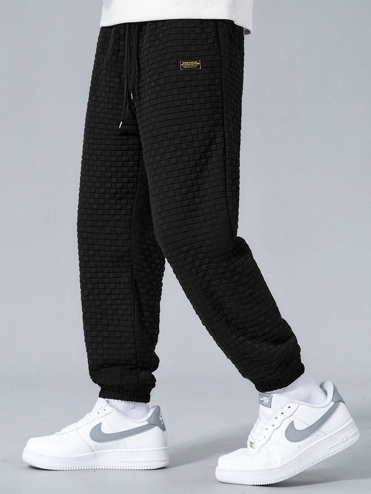 Men’s Sleeveless Hooded Vest Tracksuit – Textured Jogger Co-Ord for Streetwear