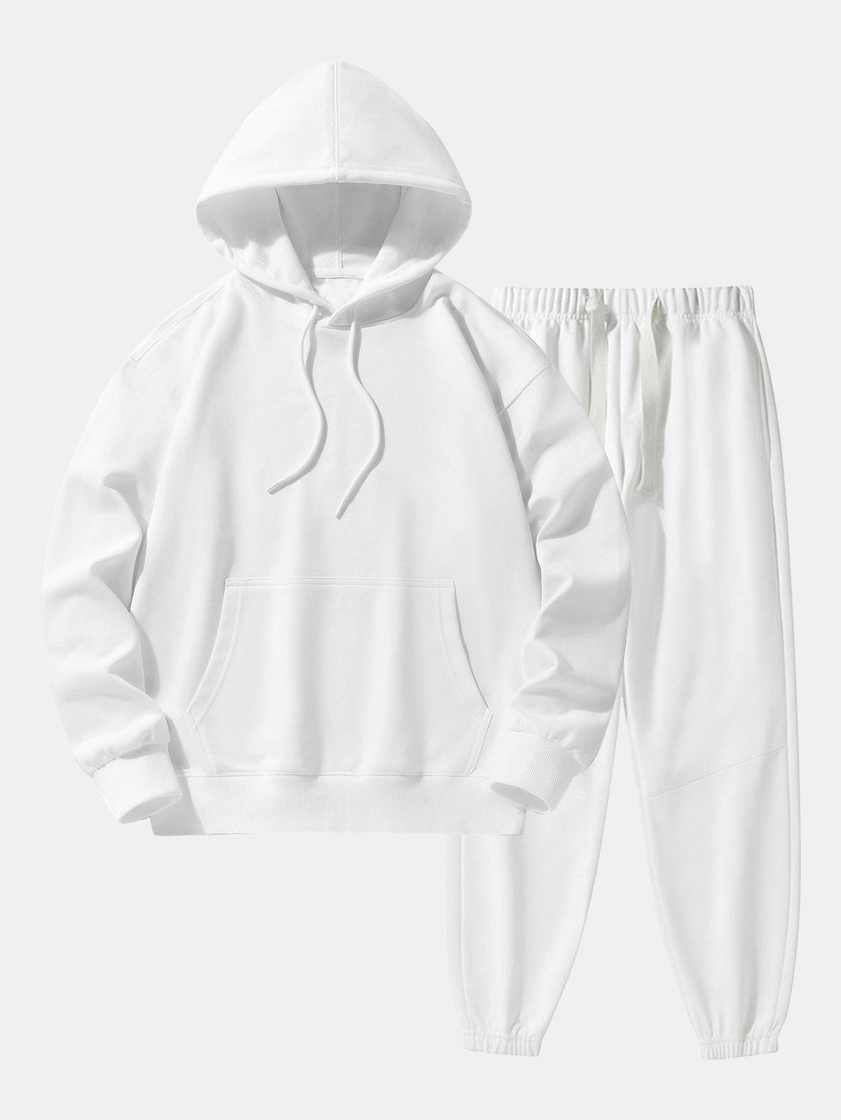 Men’s Heavyweight Drop-Shoulder Tracksuit – Relaxed Cotton Blend Hoodie and Joggers for Everyday Wear
