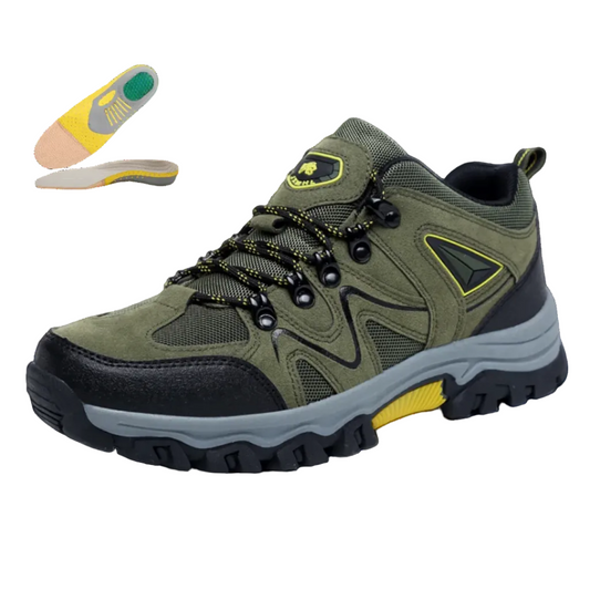 Men’s Rugged Hiking Shoes – Low-Top Outdoor Trainers with Reinforced Panels and Deep-Lug Traction Sole