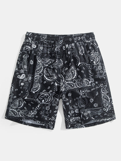 Men’s Printed Resort Shirt and Swim Shorts Set – Stretch Summer Beachwear