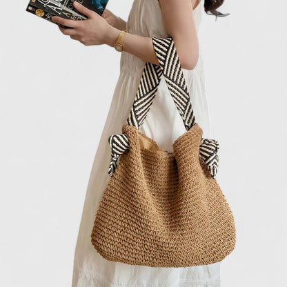 Women’s Woven Shoulder Tote Bag – Handmade Boho Carryall for Everyday and Travel