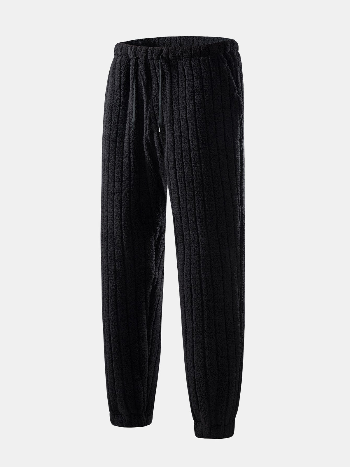 Men’s Zip-Up Teddy Fleece Tracksuit – Warm Relaxed Set for Winter Casual Wear