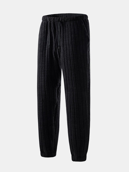 Men’s Zip-Up Teddy Fleece Tracksuit – Warm Relaxed Set for Winter Casual Wear
