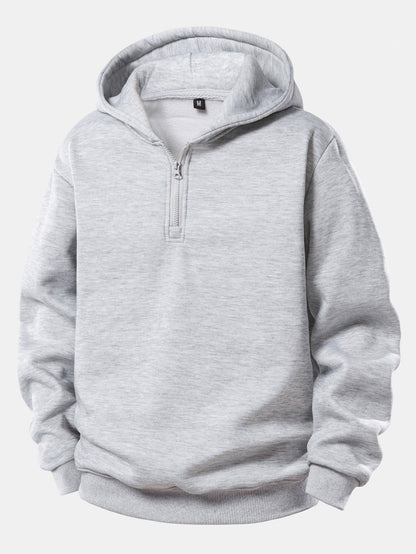 Men’s Quarter-Zip Hoodie Tracksuit – Relaxed Jogger Set for Travel and Casual Streetwear