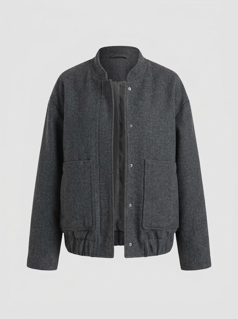 Women’s Textured Wool-Blend Coat – Relaxed Longline Winter Layer for Elegant Everyday Cold-Weather Styling