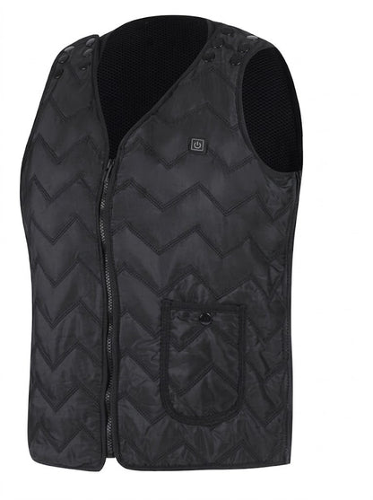 Unisex USB Heated Vest – Quilted Full-Zip Winter Layer with Adjustable Shoulder Fit