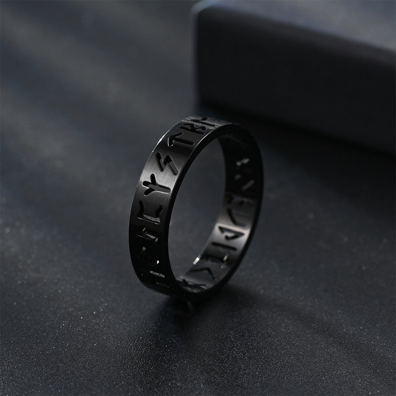 VARIANT|Black|6mm Viking text ring – Black