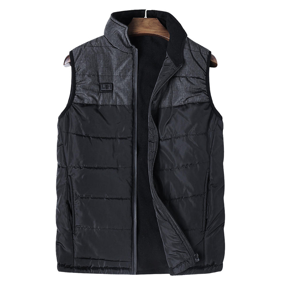 Men’s USB Heated Puffer Vest – Dual-Control Bodywarmer with Front and Back Heating Zones