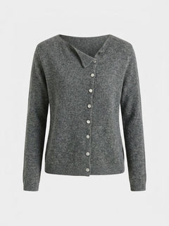Women’s Button-Front Knit Sweater – Relaxed Long-Sleeve Layer for Autumn Wear