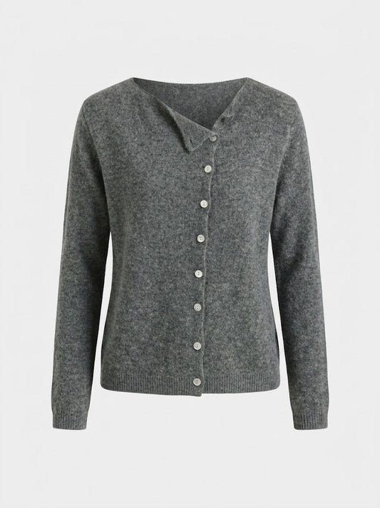 Women’s Button-Front Knit Sweater – Relaxed Long-Sleeve Layer for Autumn Wear