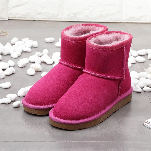 Women's Faux Fur Lined Heeled Snow Boots - Army Green
