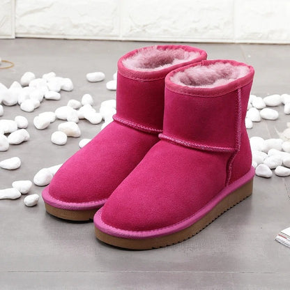 Women's Faux Fur Lined Heeled Snow Boots - Army Green