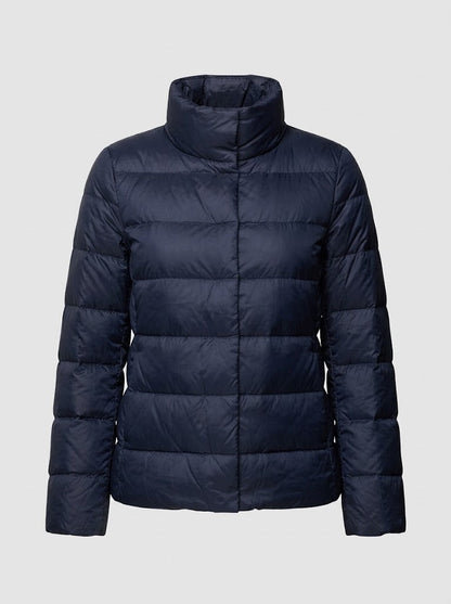 Women’s Lightweight Down Puffer Jacket – Short Stand-Collar Insulated Layer for Refined Winter Styling