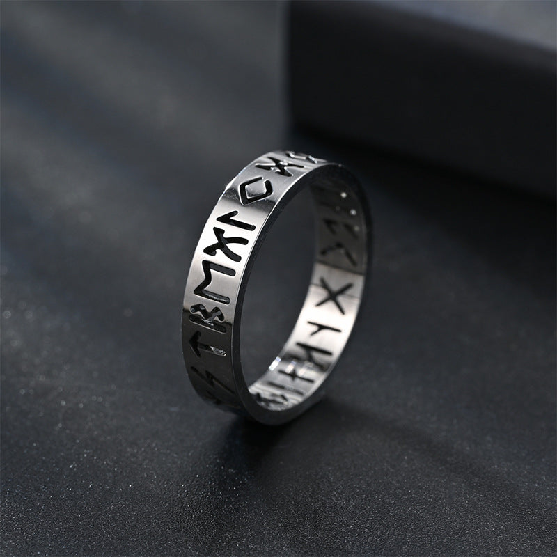 VARIANT|Silver|6mm Viking text ring – Silver