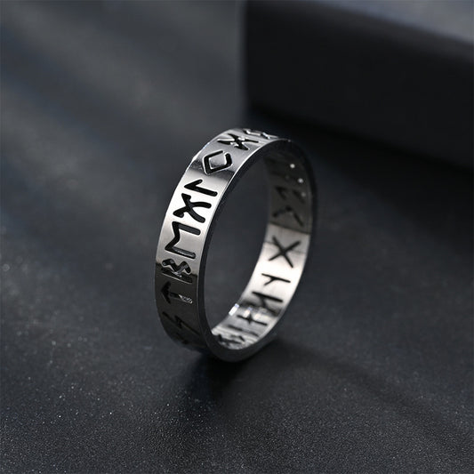 VARIANT|Silver|6mm Viking text ring – Silver