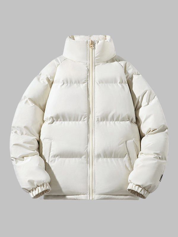 Men’s Fleece-Lined Puffer Jacket – Insulated Stand-Collar Winter Layer for Everyday Cold-Weather Wear