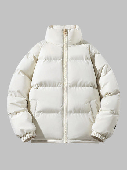 Men’s Fleece-Lined Puffer Jacket – Insulated Stand-Collar Winter Layer for Everyday Cold-Weather Wear