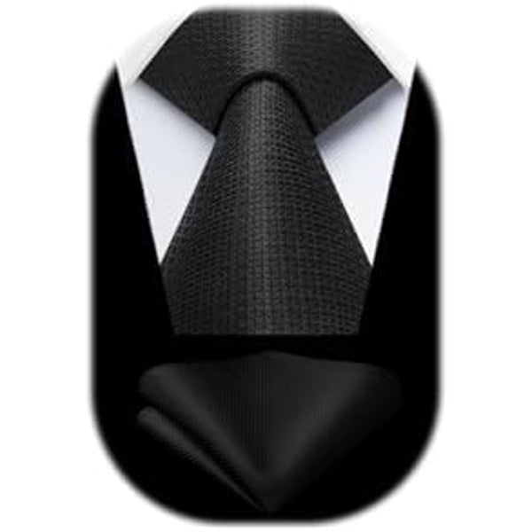 Men’s Textured Tie Set – Classic Formal Accessories for Weddings and Business