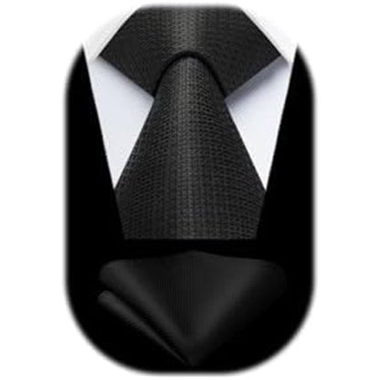Men’s Textured Tie Set – Classic Formal Accessories for Weddings and Business