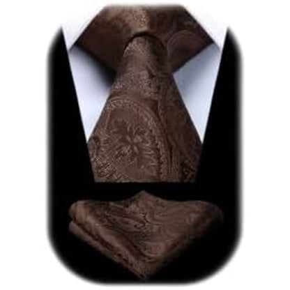 Men’s Paisley Jacquard Tie Set – Refined Formal Accessories for Weddings and Events