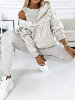 Women’s Hooded Sweatshirt and Leggings Set – Cosy Two-Piece Outfit for Casual Days