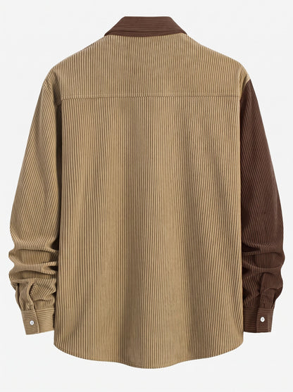 Men’s Corduroy Shirt Co-Ord – Straight-Leg Trousers for Autumn Casual Wear