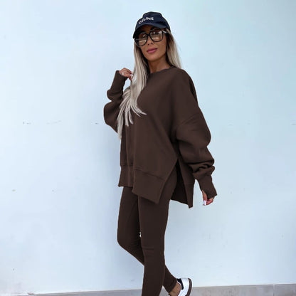 Women’s Oversized Sweatshirt and Leggings Set – Relaxed Two-Piece Outfit for Casual Days
