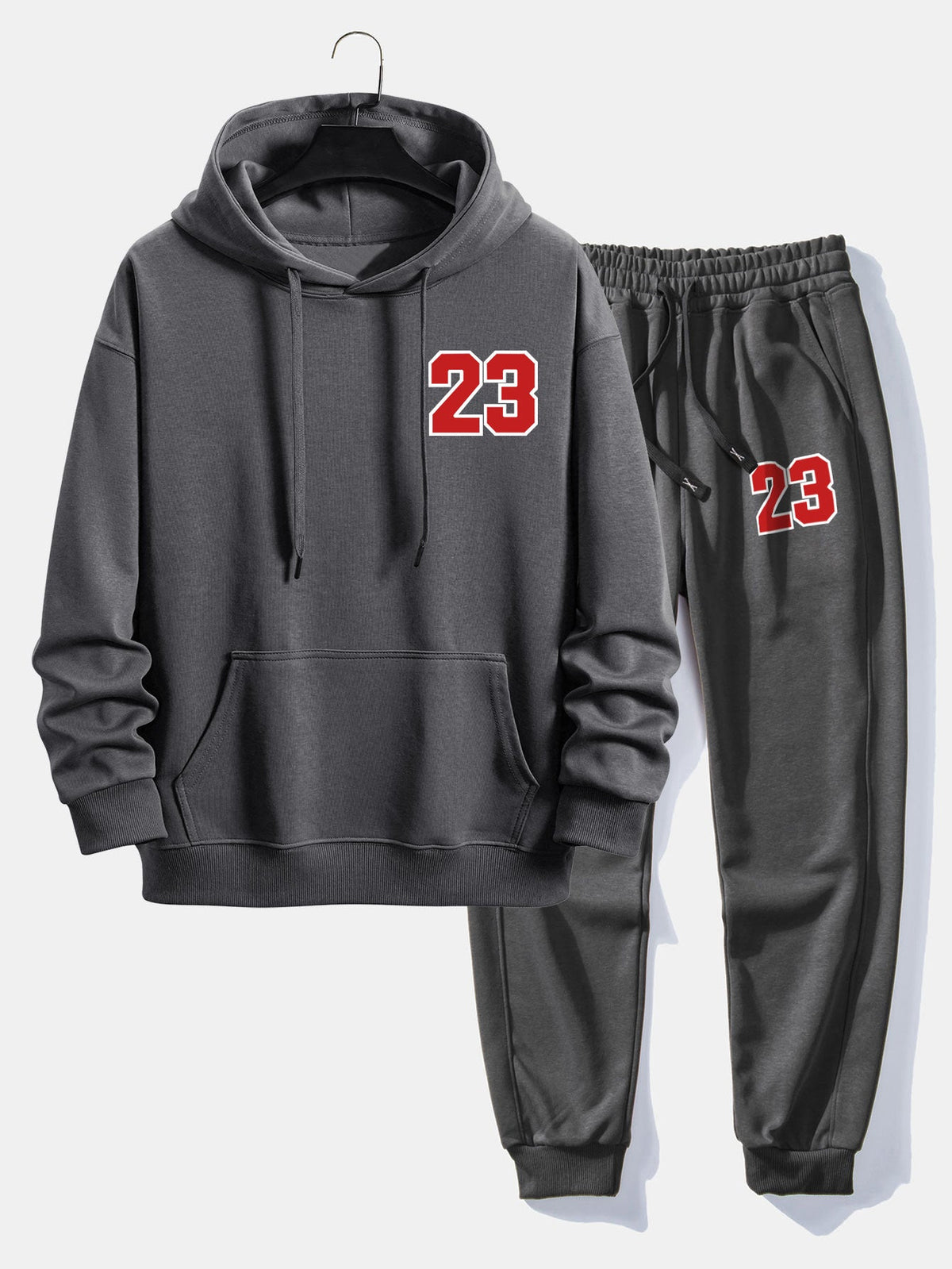 Men’s Printed Hoodie Jogger Set – Relaxed Cotton Blend Streetwear for Everyday Comfort