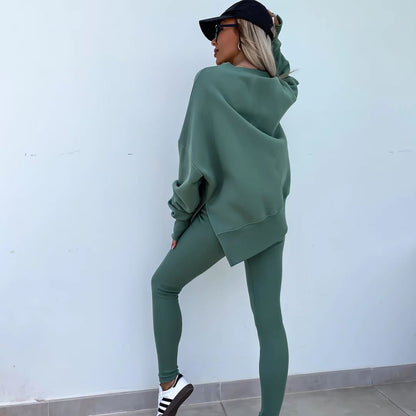 Women’s Oversized Sweatshirt and Leggings Set – Relaxed Two-Piece Outfit for Casual Days