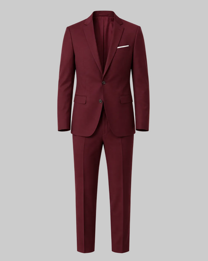 Men’s Tailored Two-Piece Suit – Stretch Blazer and Trousers for Business and Formal Events