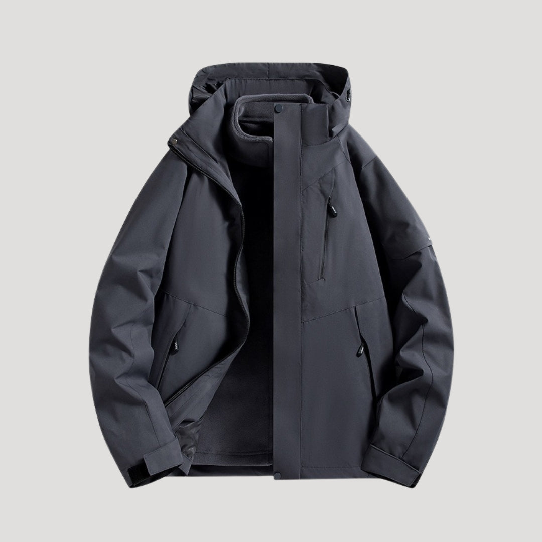 Women’s Hooded Rain Jacket – Waterproof Windbreaker with Zip Pockets