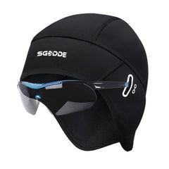 Men’s Thermal Fleece Cycling Cap – Windproof Stretch Winter Skull Hat with Ear Coverage