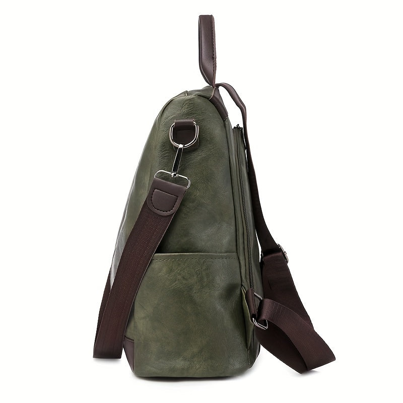 Women’s Anti-Theft Convertible Backpack – Faux Leather Multi-Way Bag with Hidden Rear Zip for Work and Travel