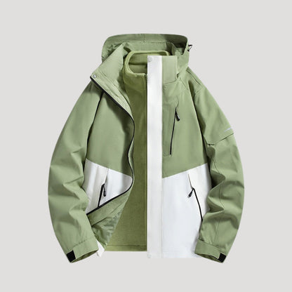 Women’s Hooded Rain Jacket – Waterproof Windbreaker with Zip Pockets