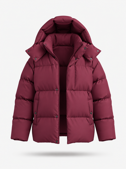 Women’s Relaxed Hooded Puffer Jacket – Warm Oversized Layer for Everyday Winter Wear