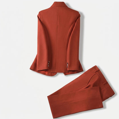 Women’s Structured Trouser Suit – Tailored Blazer Set for Business and Evening Wear
