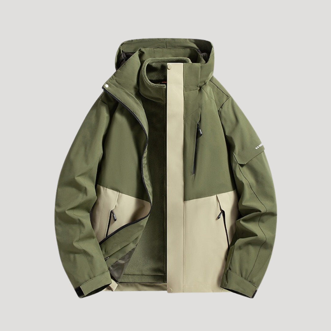 Women’s Hooded Rain Jacket – Waterproof Windbreaker with Zip Pockets