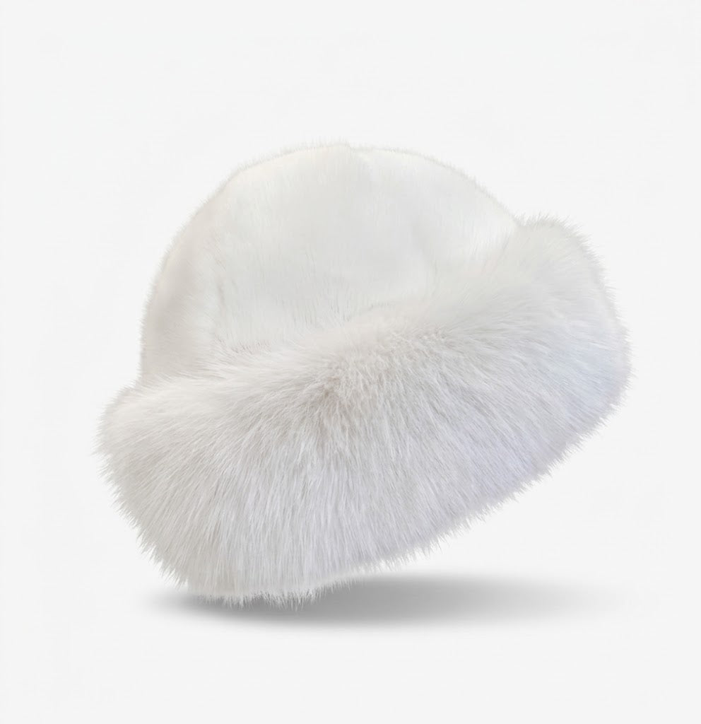 Women’s Plush Winter Hat – Thick Brimless Faux-Fur Cap with Extended Ear Coverage
