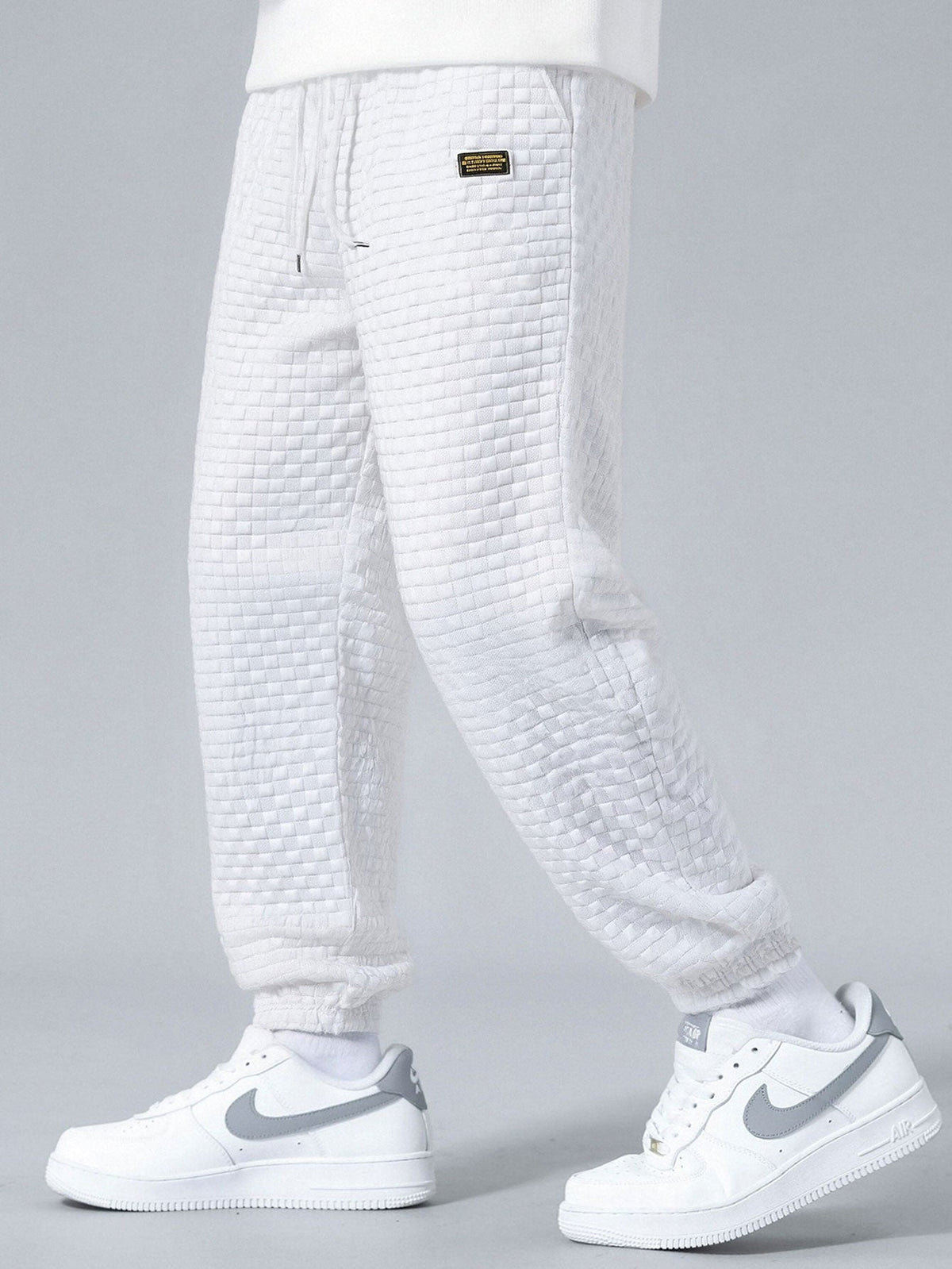 Men’s Sleeveless Hooded Vest Tracksuit – Textured Jogger Co-Ord for Streetwear