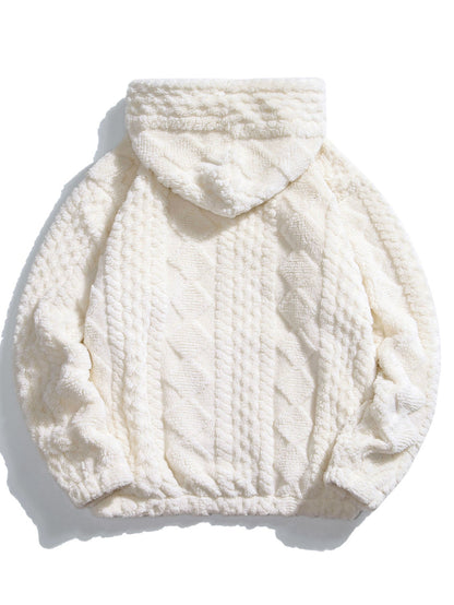 Men’s Textured Teddy Tracksuit – Relaxed Hoodie and Joggers for Winter Weekends