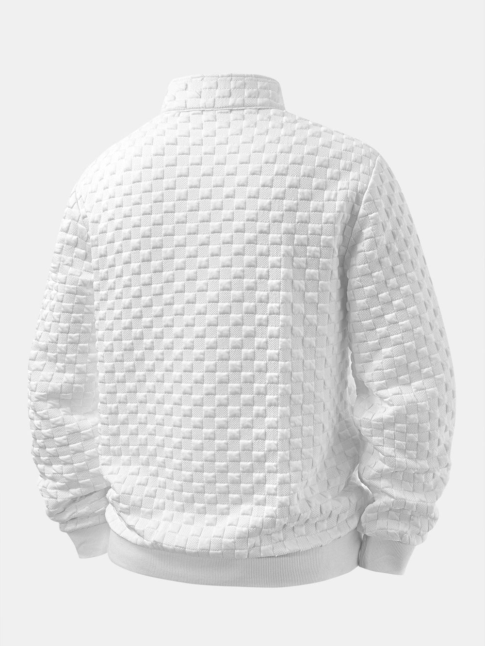 Men’s Jacquard Quarter-Zip Sweatshirt – Textured Regular-Fit Layer for Autumn Weekends