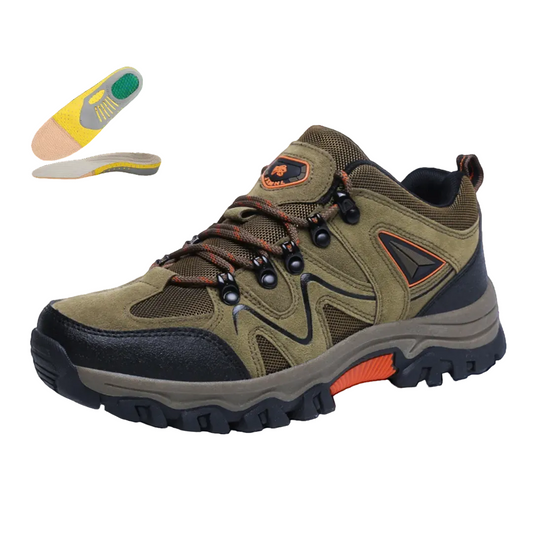 Men’s Rugged Hiking Shoes – Low-Top Outdoor Trainers with Reinforced Panels and Deep-Lug Traction Sole
