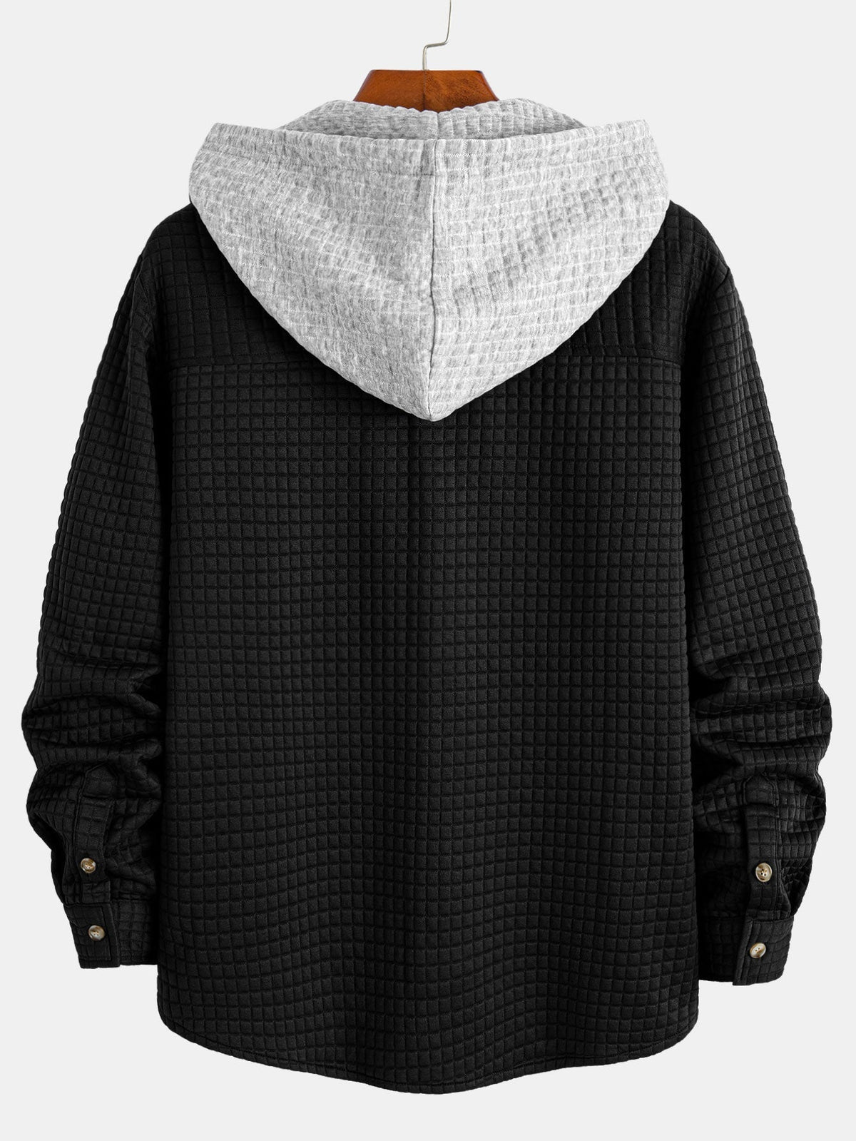 Men’s Waffle Hooded Shirt and Jogger Set – Textured Weekend Casualwear