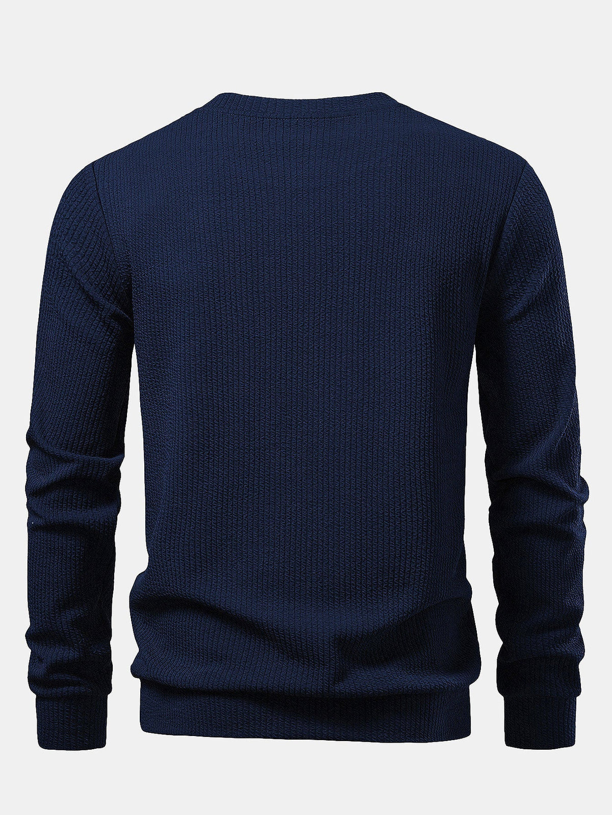Men’s Textured Crewneck Sweatshirt – Regular Fit Everyday Layer for Cooler Days