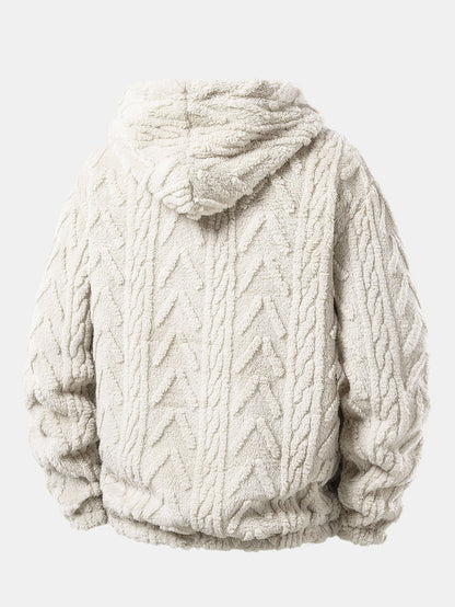 Men’s Teddy Fleece Two-Piece Set – Relaxed Hoodie and Joggers for Cold Days