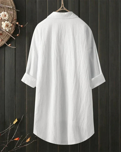 Women’s Elegant Shirt Blouse – Button-Through with Long Sleeves
