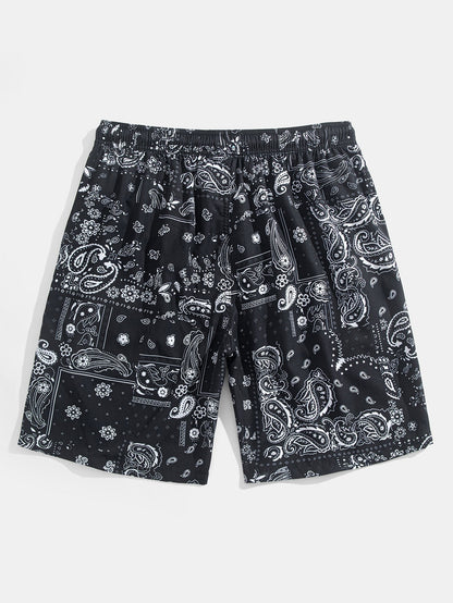 Men’s Printed Resort Shirt and Swim Shorts Set – Stretch Summer Beachwear