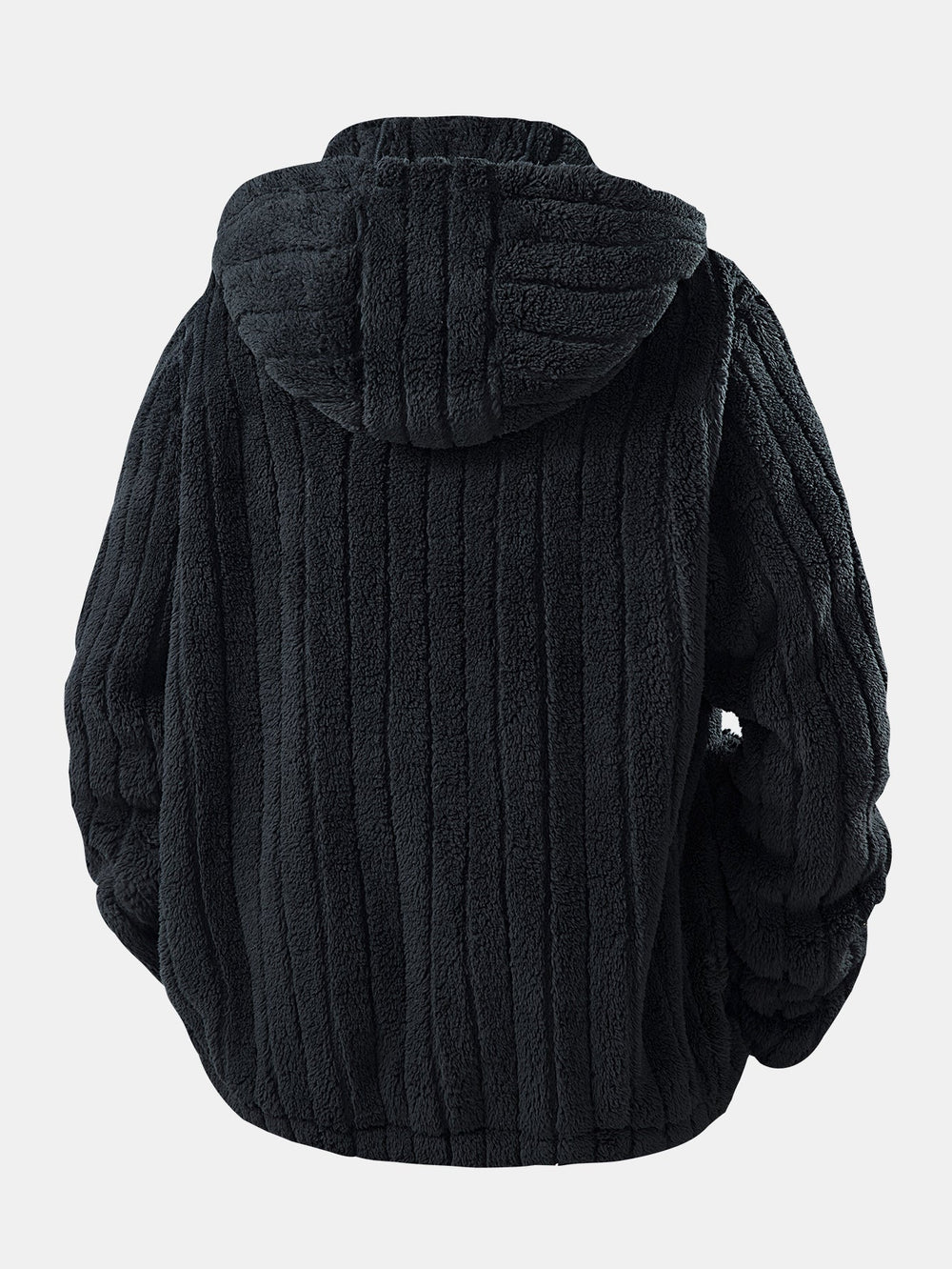 Men’s Zip-Up Teddy Fleece Tracksuit – Warm Relaxed Set for Winter Casual Wear