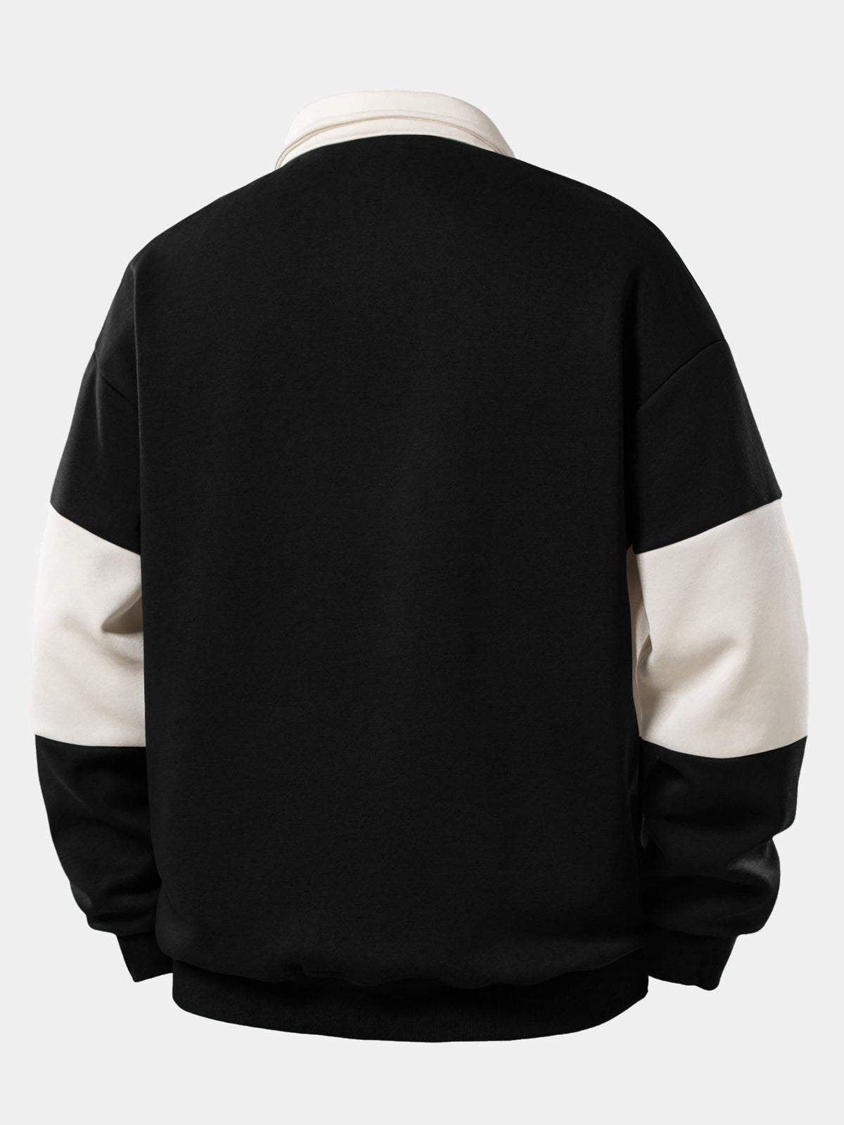Men’s Cotton-Blend Polo Sweatshirt – Structured Long-Sleeve Casual Layer